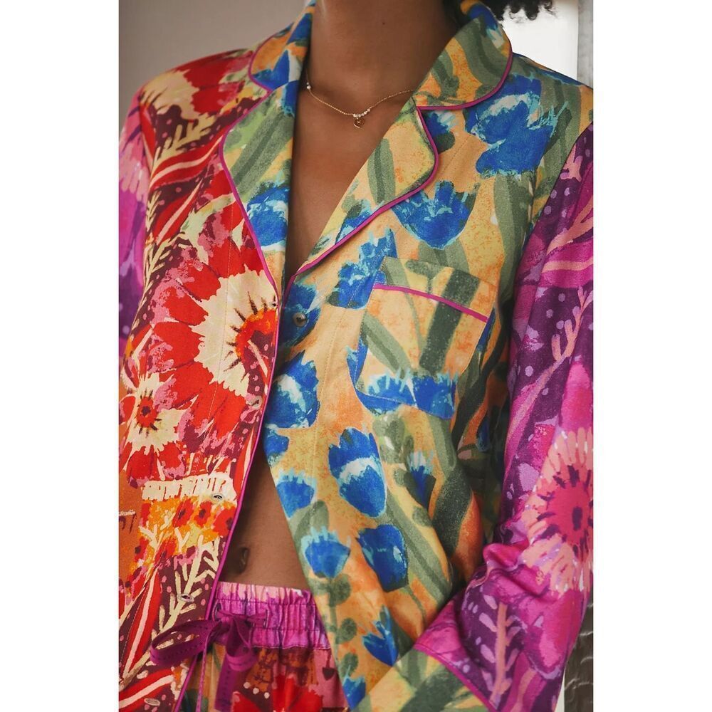 Anthropologie Roeqiya Fris Garden Bloom Pajama Set - XS/S - Picture 3 of 11